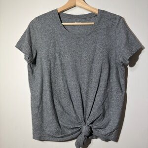 Madewell Gray Knot-Front Women's Top size S